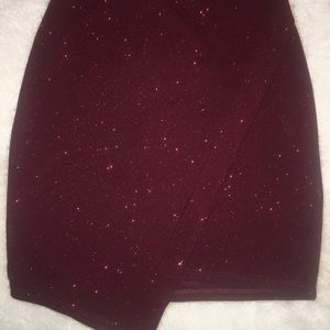 Papaya Burgundy sparkly skirt
